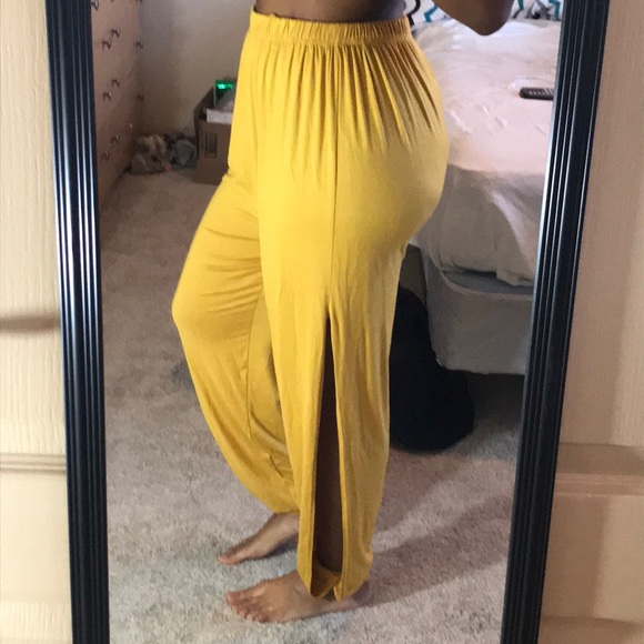 Boohoo Mustard Yellow Harem Pants - Picture 2 of 3
